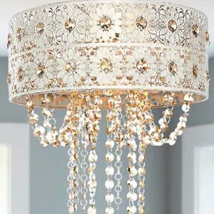 Elegant Crystal Chandelier with Floral Design